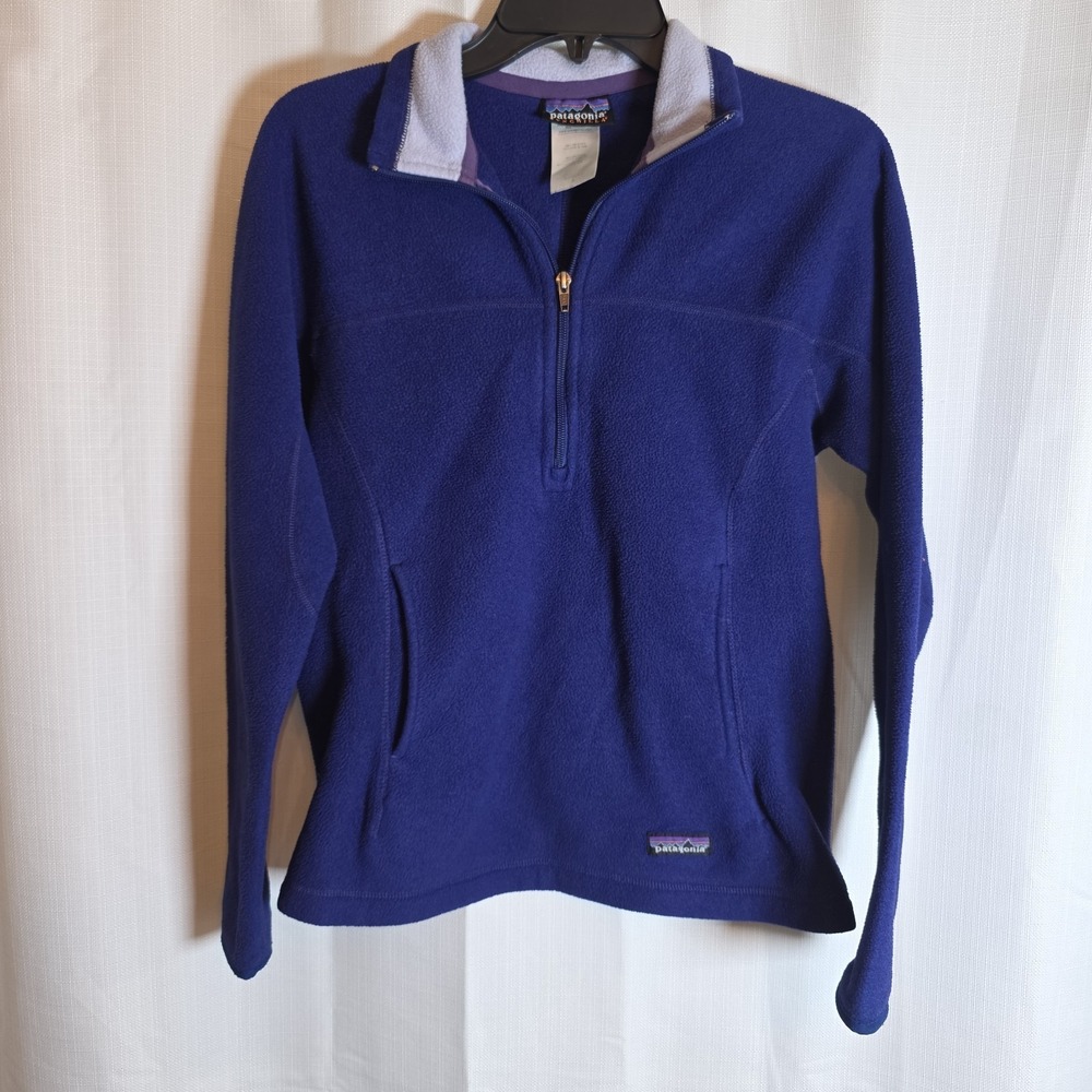 Patagonia Synchilla Half Zip Dark Indigo Fleece Pullover Jacket Women's Size S‎